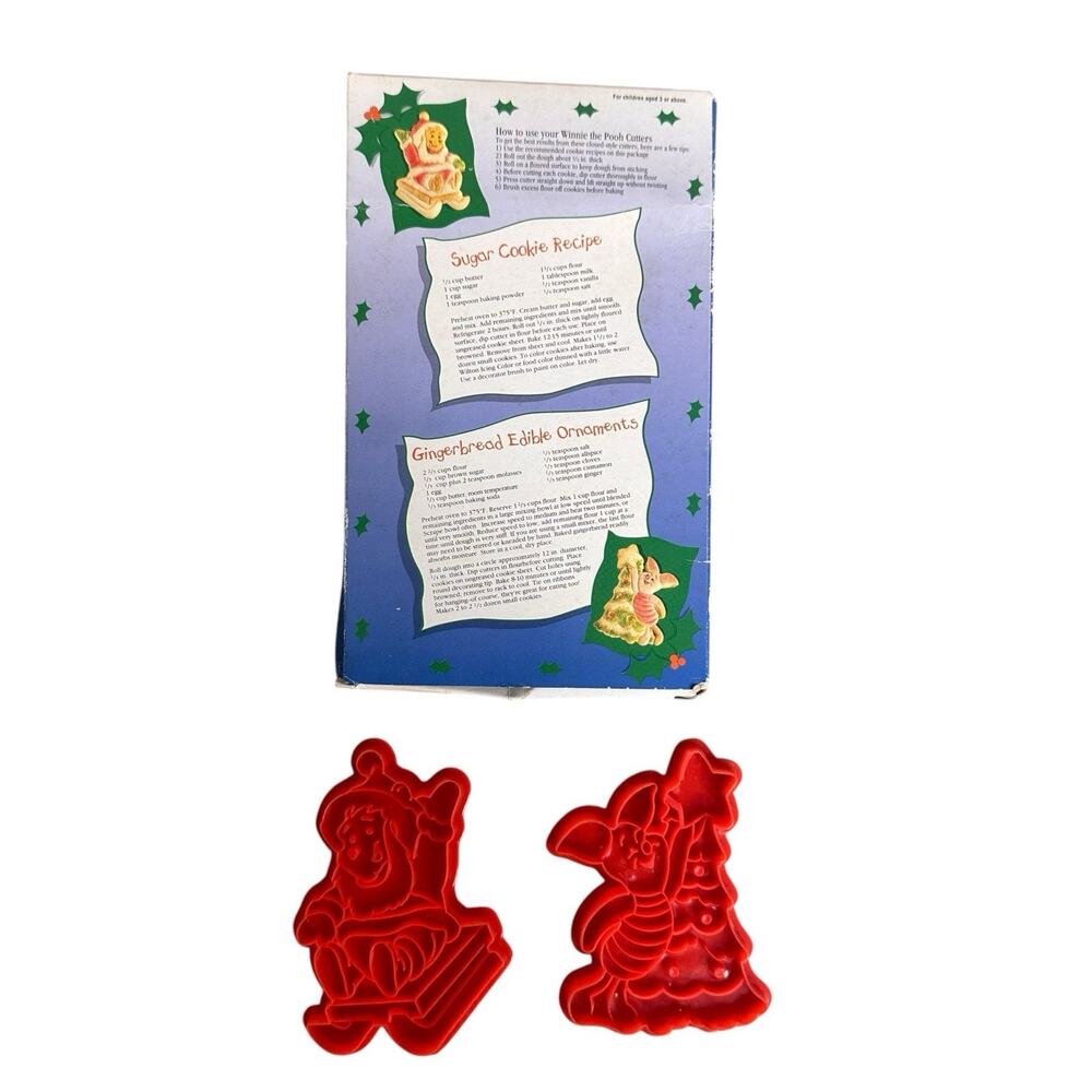 Disney Winnie the Pooh and Piglet Merry Christmas Cookie Ornament Kit Vintage